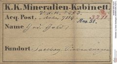 Etiketten zu Gold Gediegen (NHMW-MIN-Aw51)